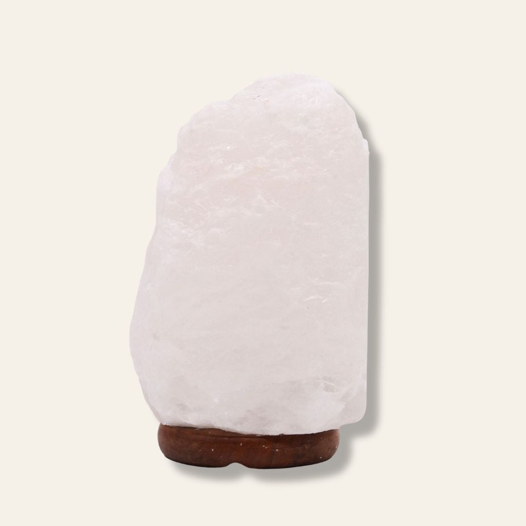 Destello Ártico | Lámpara de Sal Blanca del Himalaya · 3/5 kg