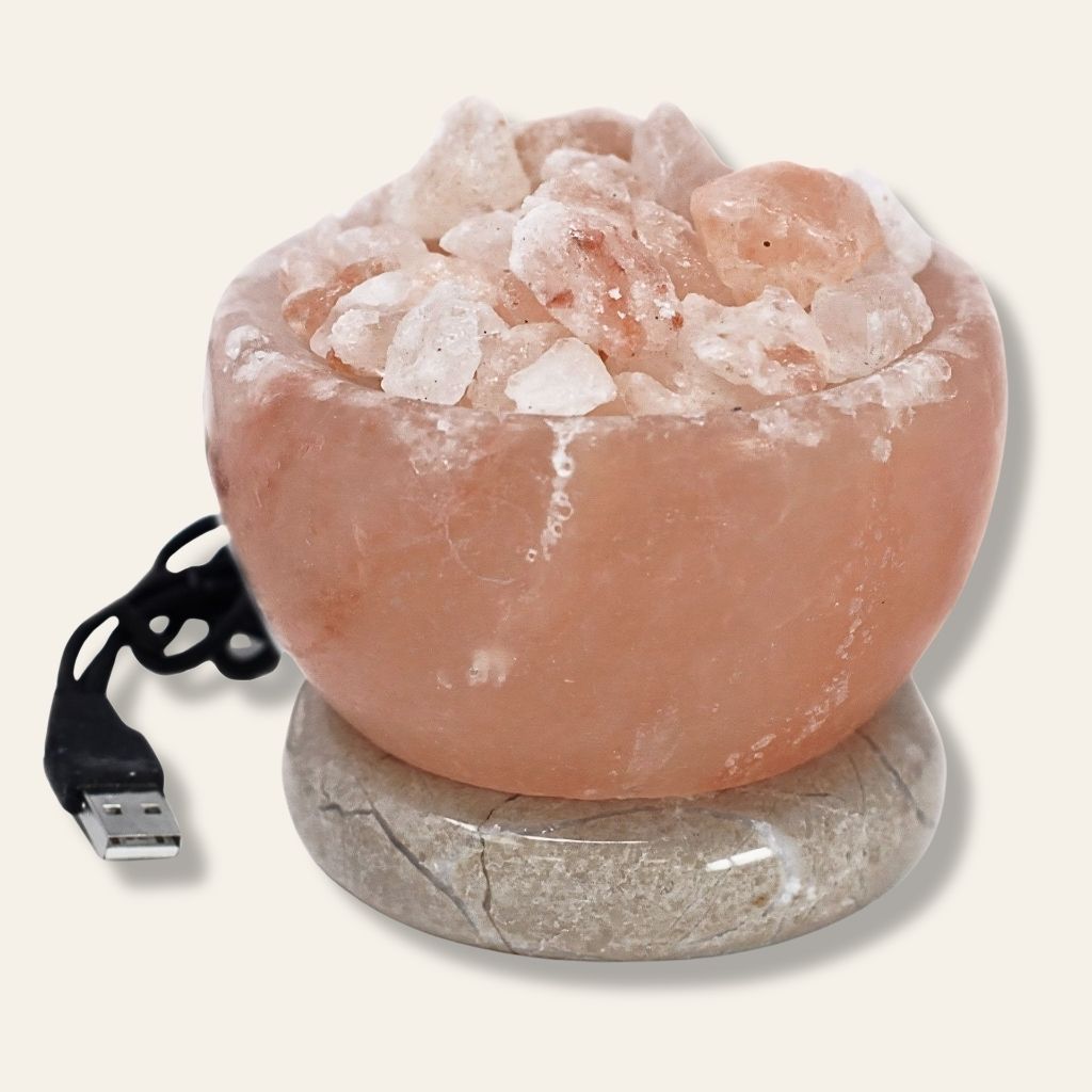 Cuenco de Fuego | Lámpara de Sal del Himalaya · 8.5 cm