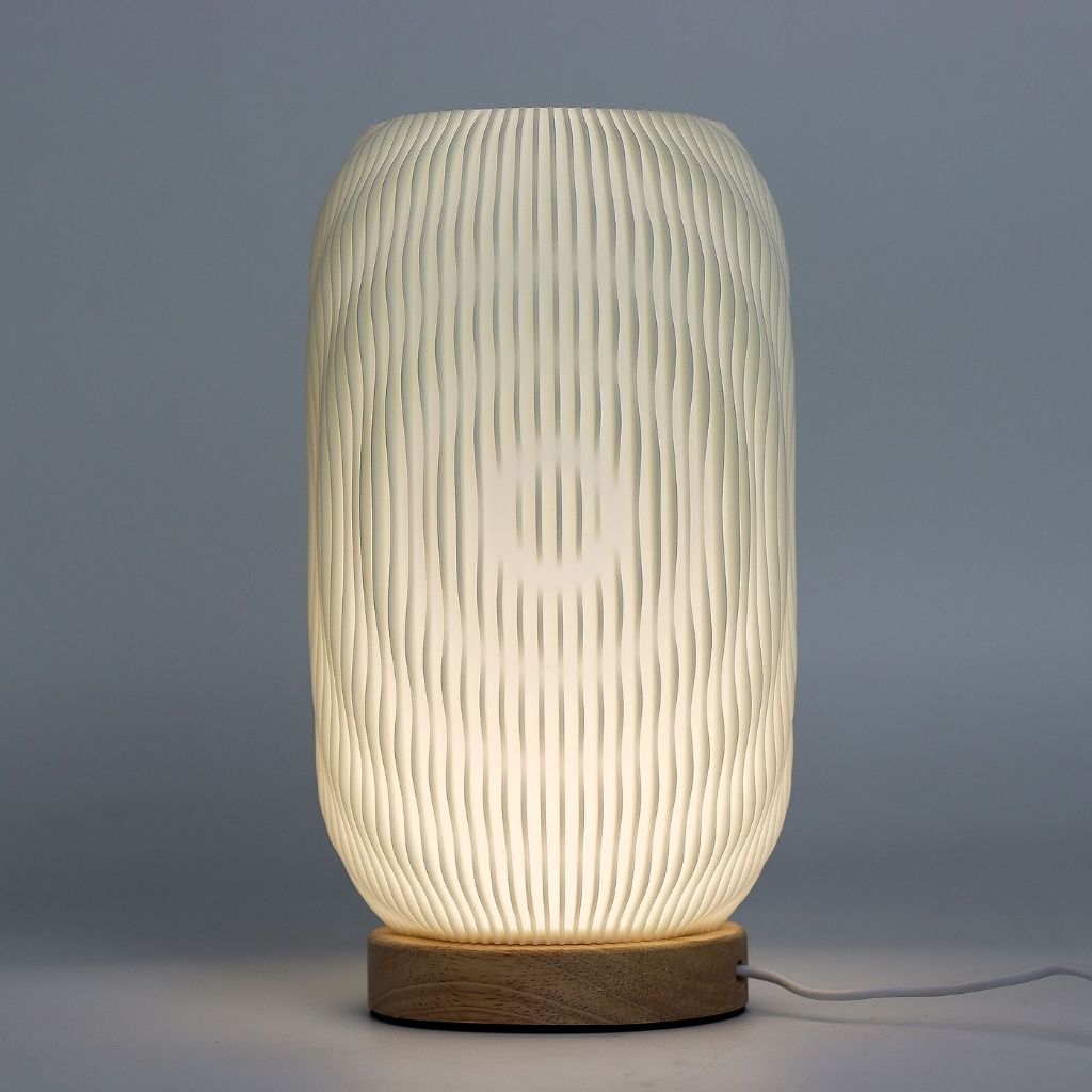 Halo | Lámpara de diseño orgánico y textura de anillos concéntricos · 23.5 cm
