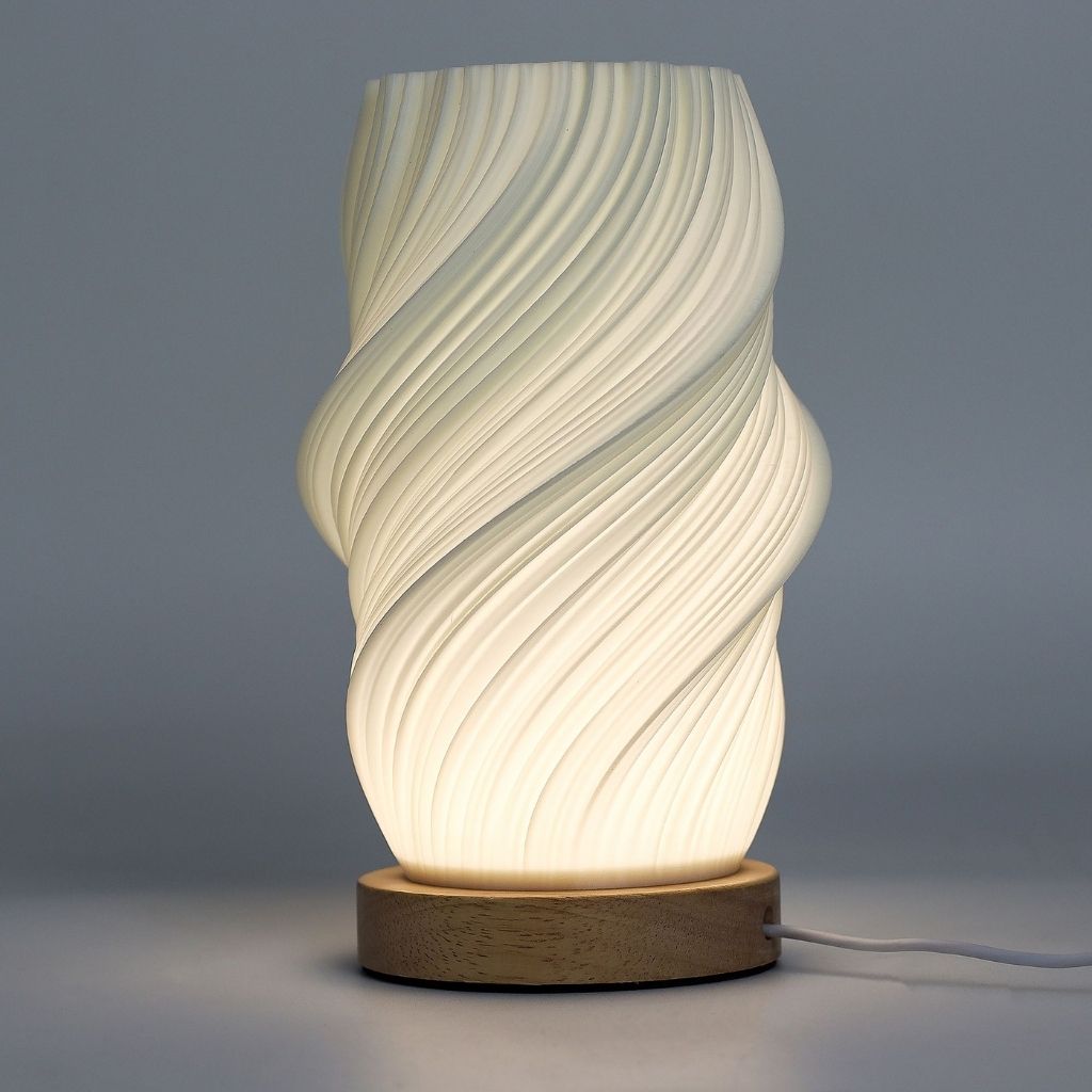 Nébula | Lámpara de diseño orgánico helicoidal y relieve tridimensional · 21 cm