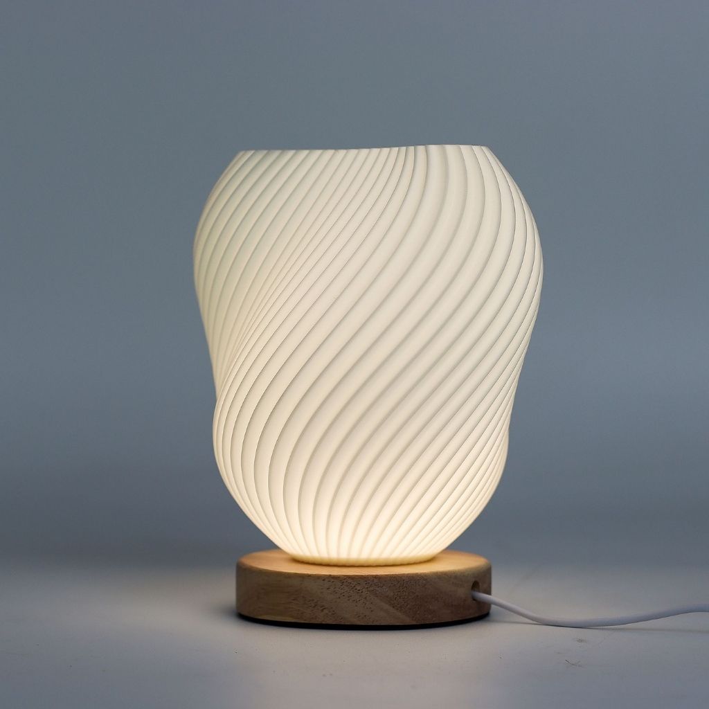 Coral | Lámpara de diseño orgánico y relieve en espiral sinuoso · 18 cm