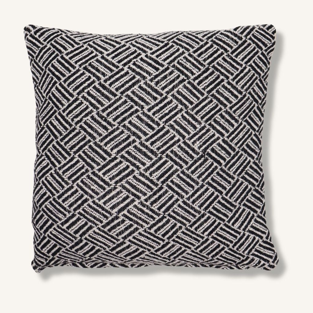 Funda de Cojín Clásico - Tirantes Negro - 40x40cm